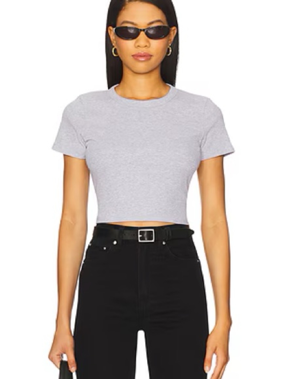 All the ways gray high neck tee sold out from revolve